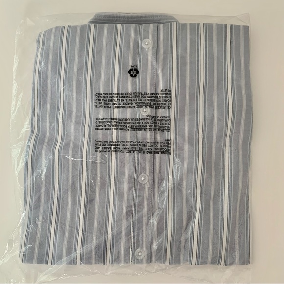 Steven Alan Light Blue Stripe Button Down LS Shirt - Picture 2 of 4